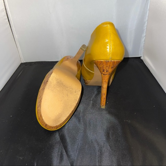 Restricted | Yellow Platform Round Toe Pumps - Picture 3 of 6